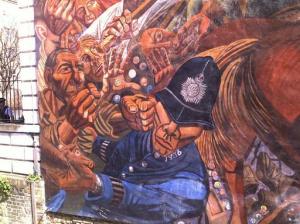 Detail from Cable Street Mural